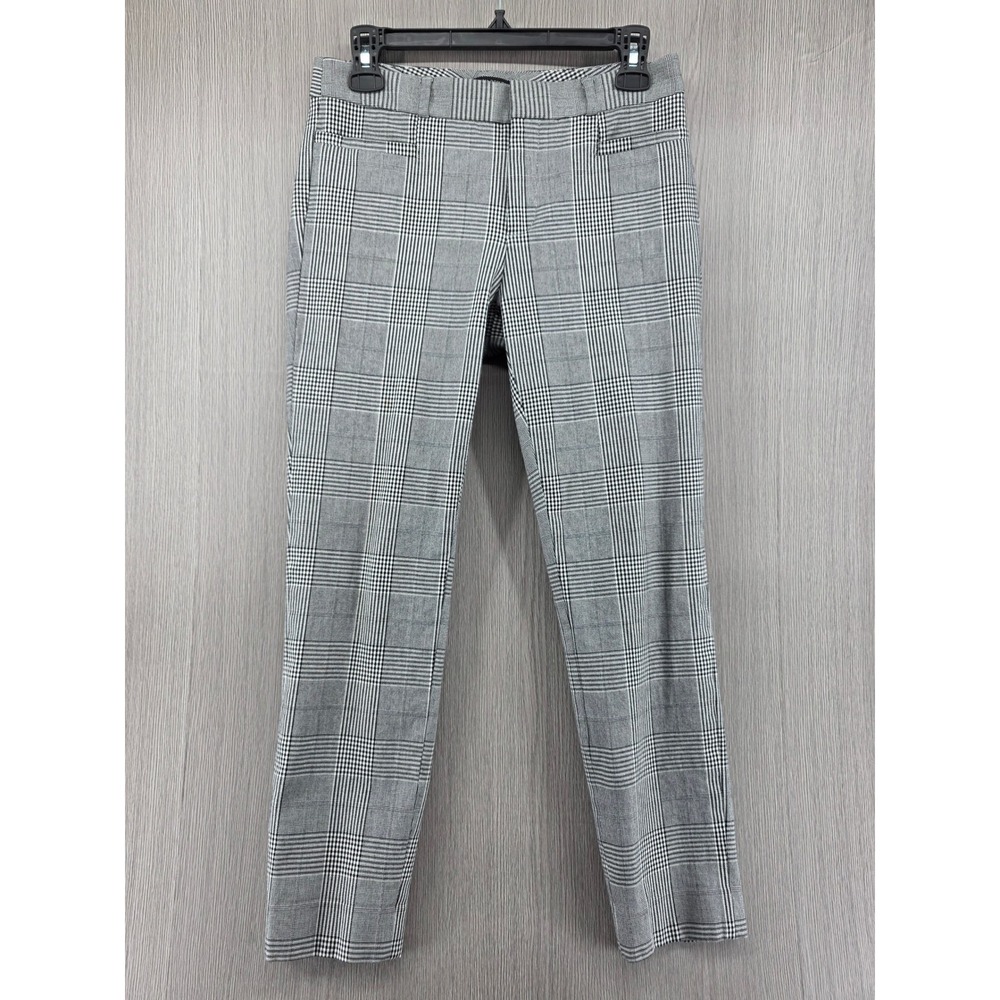 Banana Republic Sloan Crop Ankle Mid Rise Plaid Check Dress Pants Womens 2
